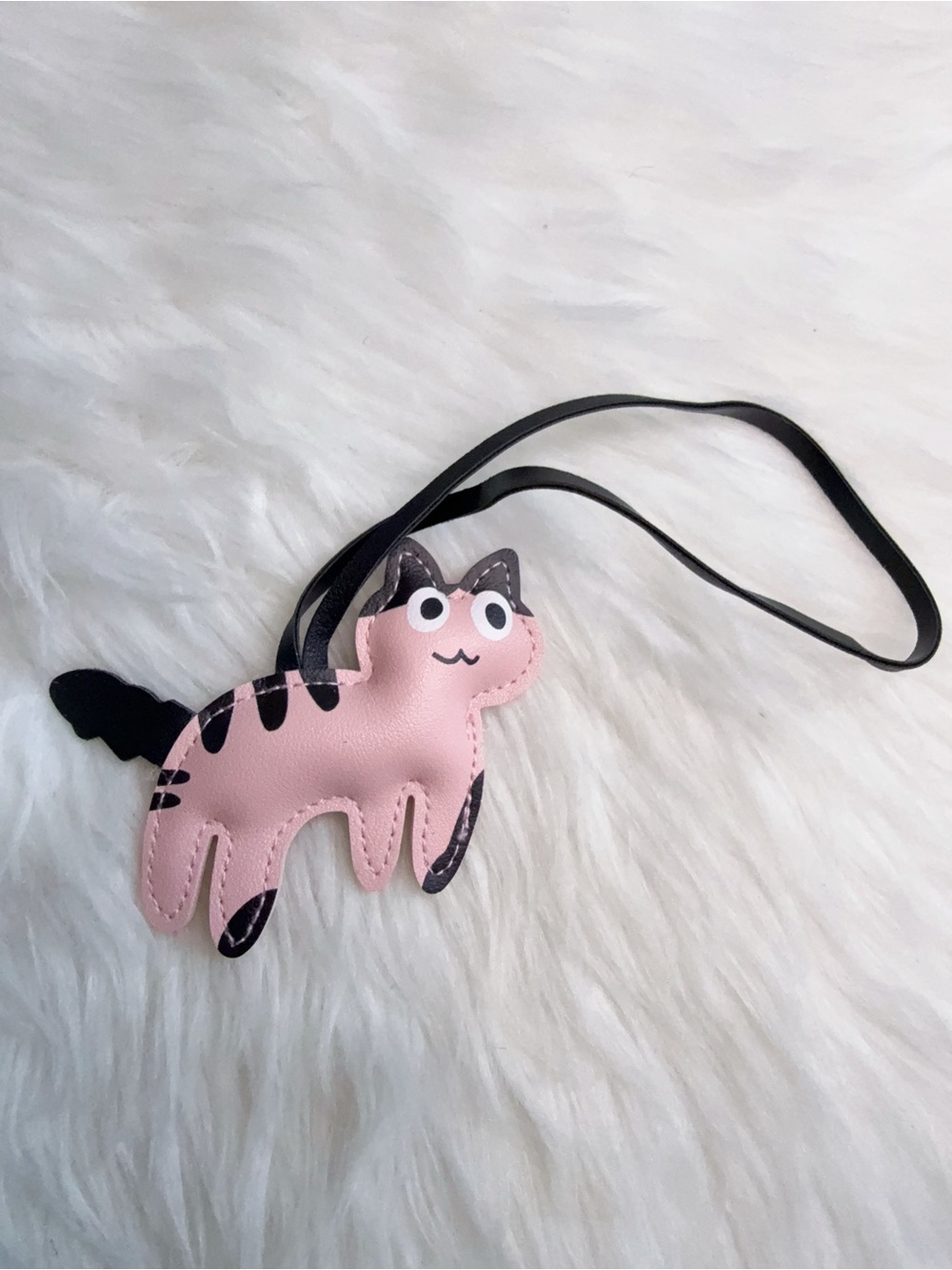 Pink Cat Bag charm keychain